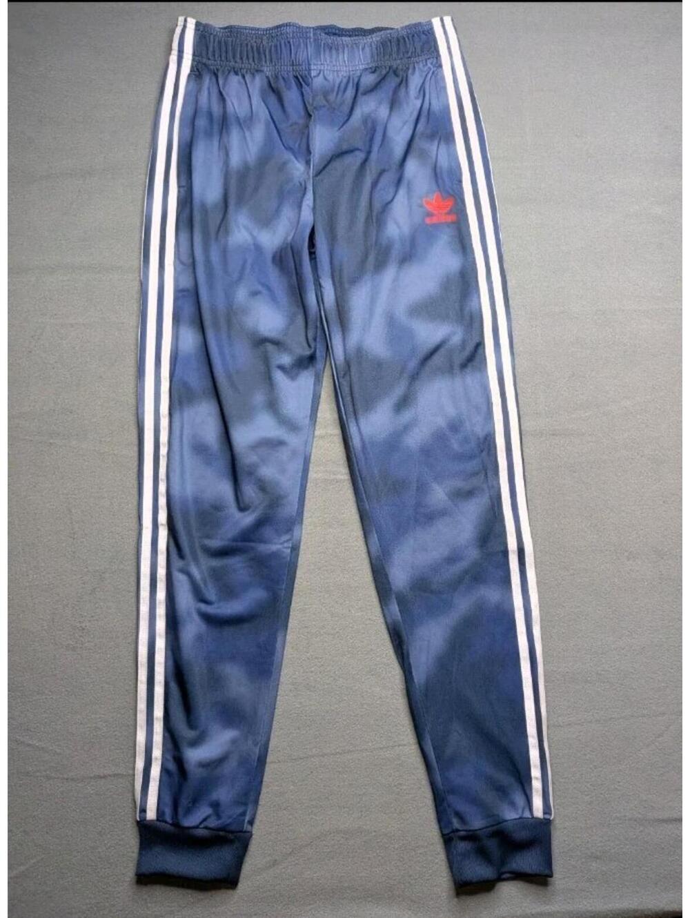 Adidas Track Pants Boys XL Blue SST Primegreen Originals 3 Stripe Jogger